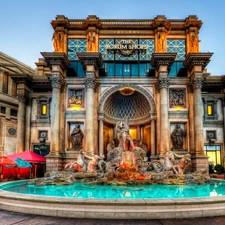 Las Vegas, fountain, Shopping Center