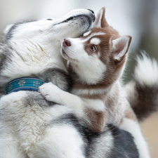 play, Dogs, Siberian Husky