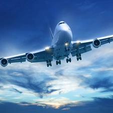 Sky, plane, clouds