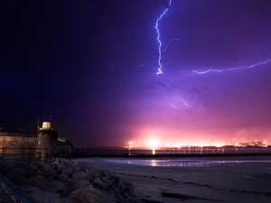 Night, Lightning, Sky, Storm