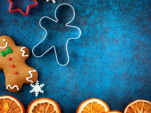 slices, Gingerbread, molds, M&Ms mate, festive, orange, Snow White