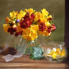 small bunch, freesia