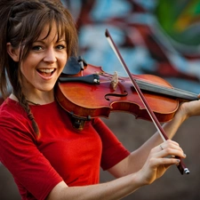 violin, lindsey stirling, Smile