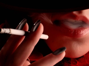 smoke, Women, Cigarette
