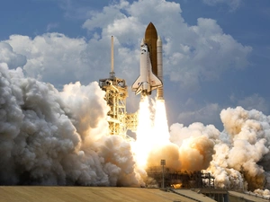 Start, smoke, cosmic, Atlantis, ferry