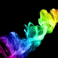 Great Rainbows, color, smoke