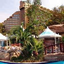 Hotel hall, bridges, South Africa, Pool