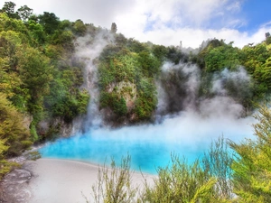 New Zeland, lake, Steam, Waimangu Volcanic Valley
