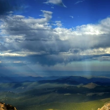 Stones, Mountains, clouds