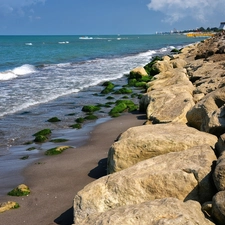 Stones, sea, Coast