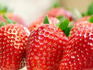 strawberries, Three, Mature