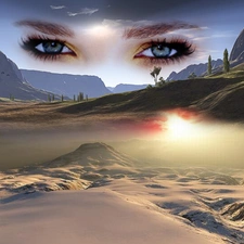 Desert, Womens, sun, Eyes