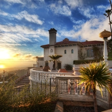 house, east, sun, terrace