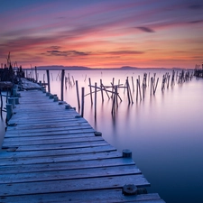 sea, east, sun, pier