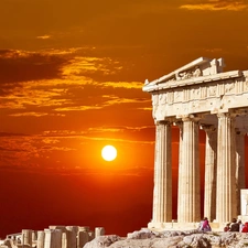 Parthenon, Athens, Greece, Great Sunsets