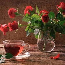 tea, bouquet, rouge