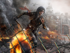 escape, girl, Homefront The Revolution, war, game