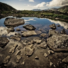 water, Stones, The Hills