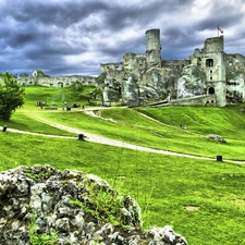 Tourists, Castle, Path