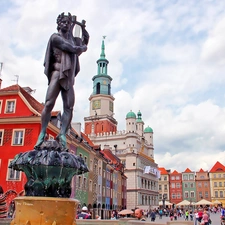 Pozna?, Poland, town hall, Statue of Apollo, fountain