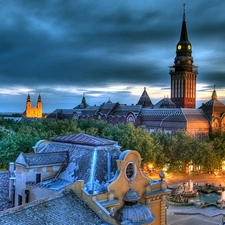 town hall, chair, Subotica, Serbia, Town