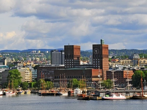 Town, Norway, sailboats, ##