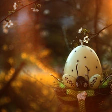 christmas, egg, trees, fruit, headdress, Easter