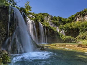 trees, Coartia, VEGETATION, Plitvice Lakes National Park, viewes, waterfalls