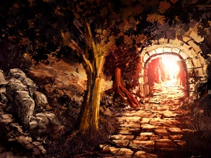 tunnel, viewes, picture, trees