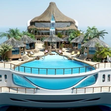 Tropical, Ship, Pool