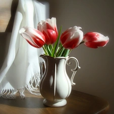 jug, Tulips