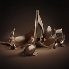 Tunes, chocolate, composition