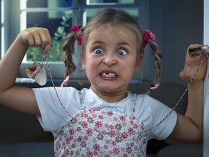 tooth, twine, Kid, girl, Funny
