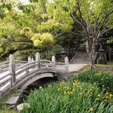 VEGETATION, Japan, japanese, bridges, Garden