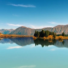 Mountains, trees, viewes, lake