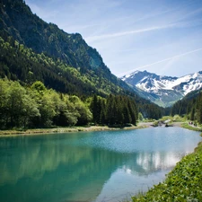 River, trees, viewes, Mountains