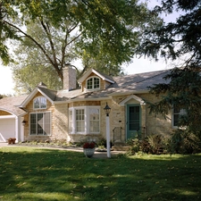 viewes, house, trees