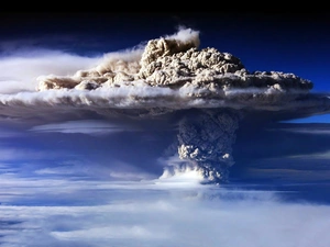 explosion, Cloud, dust, volcano