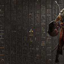 Assassins Creed Origins, wall, Hieroglyphics, Bayek