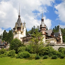 Romania, Towers, wall, Castle