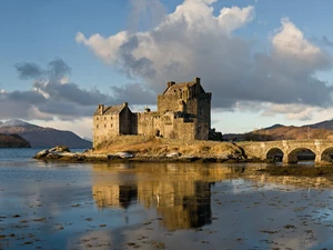 Scotland, bridge, water, Eilean Donan