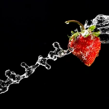 Strawberry, water