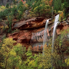 Rocks, National Park, waterfall