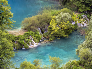 waterfalls, trees, Plitvice Lakes National Park, viewes, lakes, VEGETATION, Coartia