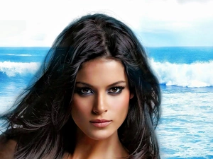 sea, Waves, Pietersen, actress, Jenna