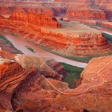 Way, canyons, River