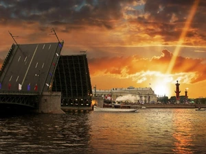 Saint, west, sun, St. Petersburg