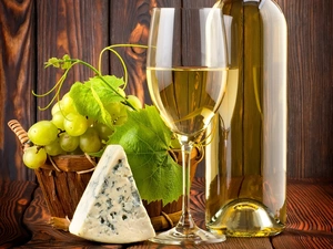 Bottle, Grapes, cheese, Wines