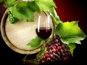 barrel, Wines, grape, wine glass
