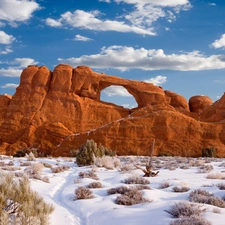 winter, Sky, canyon